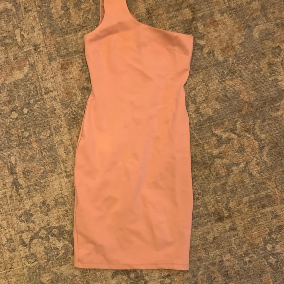 Lulus Blush Pink One-Shoulder Bodycon Midi Dress - Picture 3 of 7